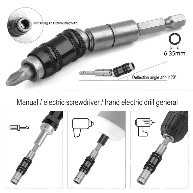 1/4 "Hex Magnetic Drill Bit Durable Locking Screwdriver Bit Quick Change Holder Power Tools Drive Guide  Woodworking Tools