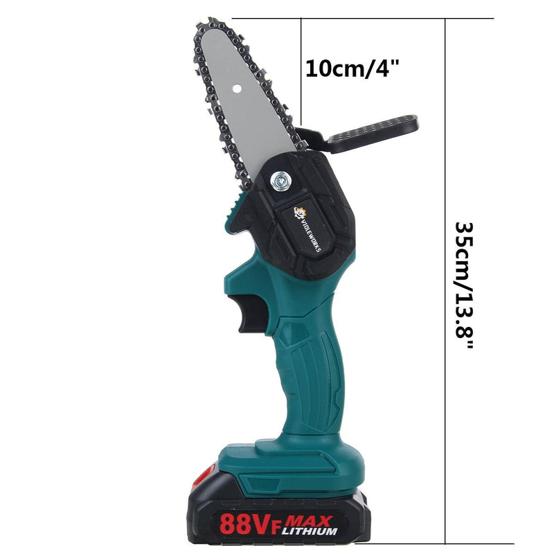 88V 800W Electric Chain Saw Lithium Battery Mini Pruning One-handed Garden Tool With Chain Saws Rechargeable Woodworking Tool