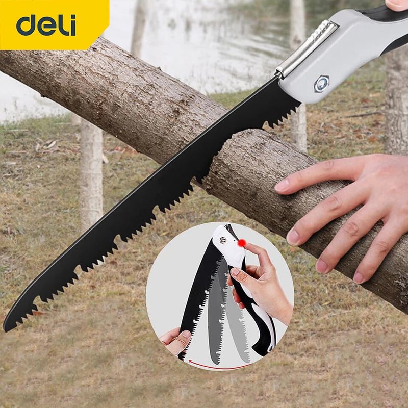 DELI 540MM Wood Folding Saw Outdoor For Camping SK5 Grafting Pruner for Trees Chopper Garden Tools Unility Knife Hand Saw